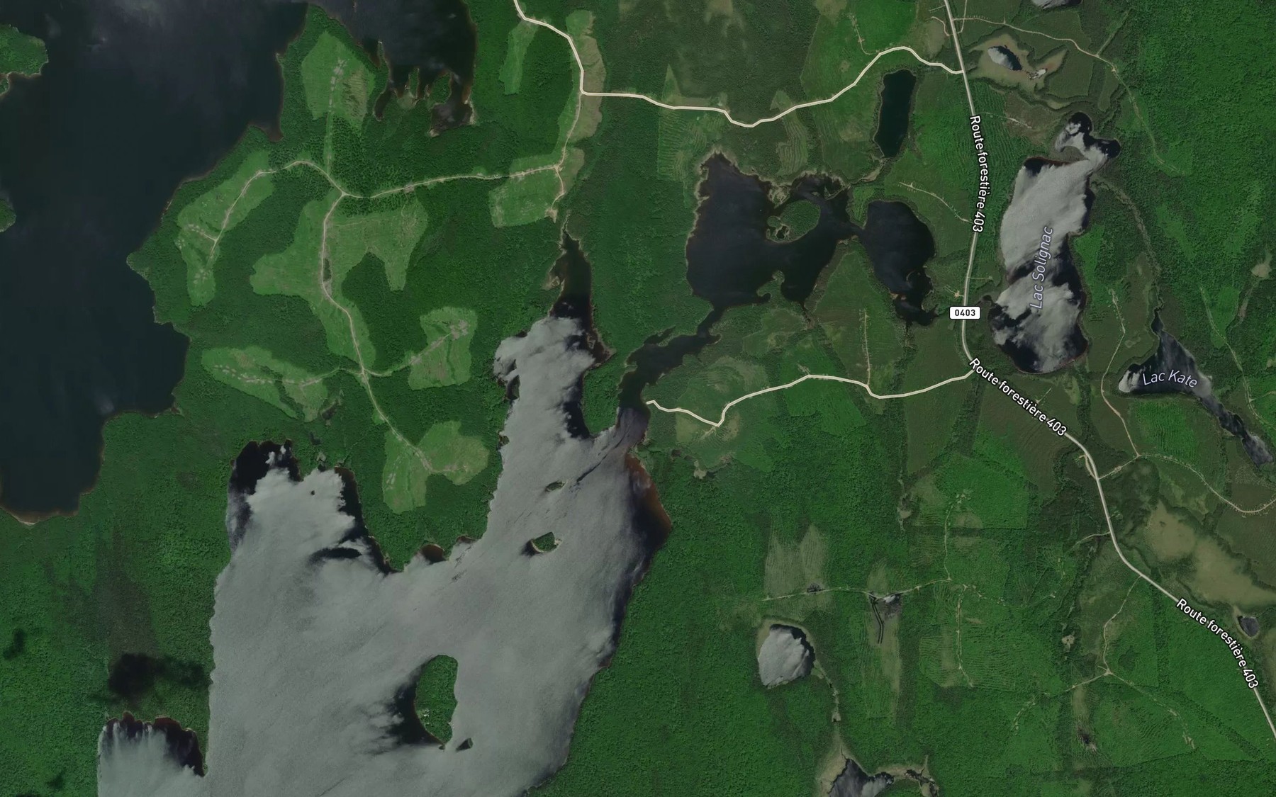 Satellite map of the Riviere Lehouillier