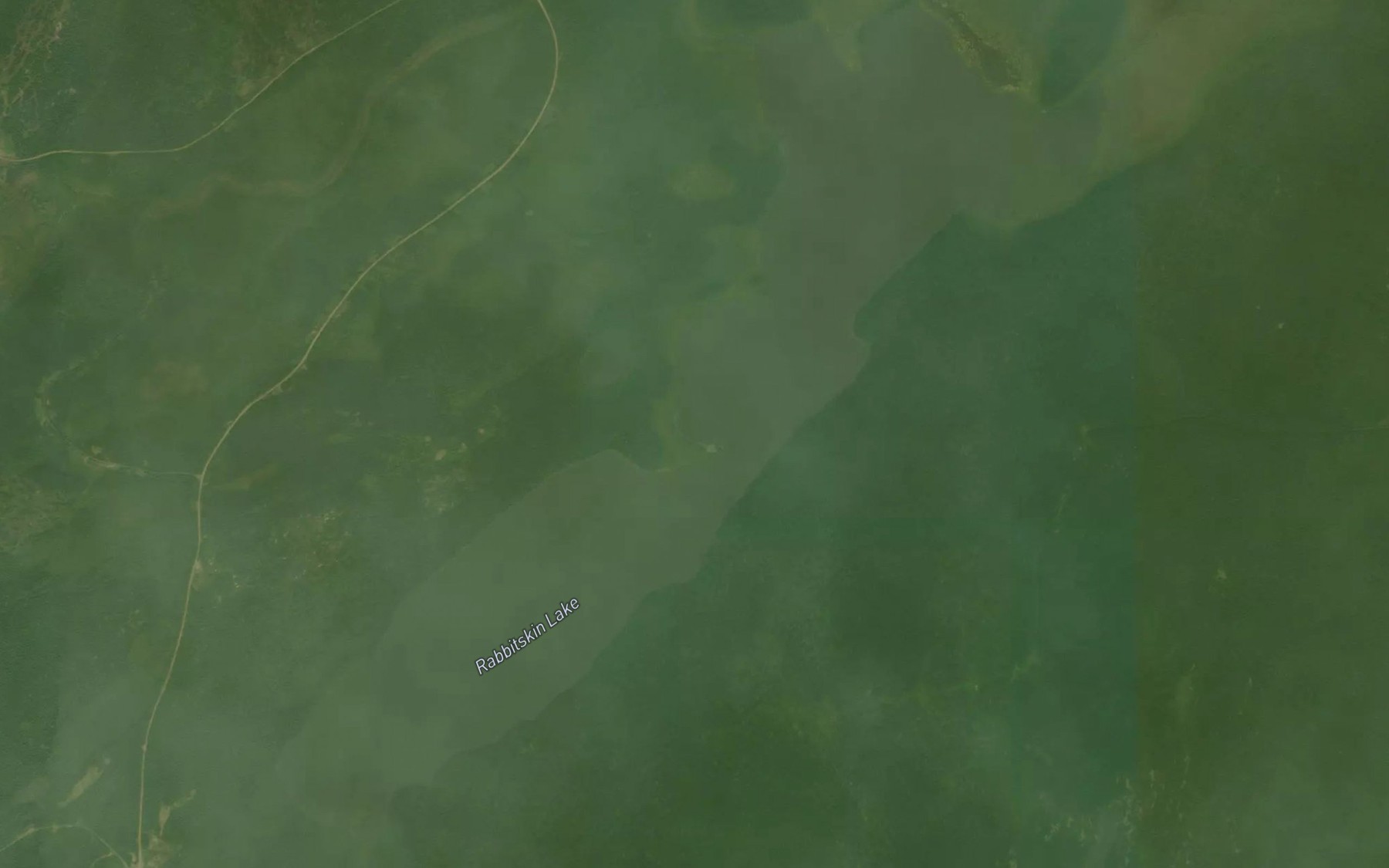 Satellite map of the Rabbitskin Lake
