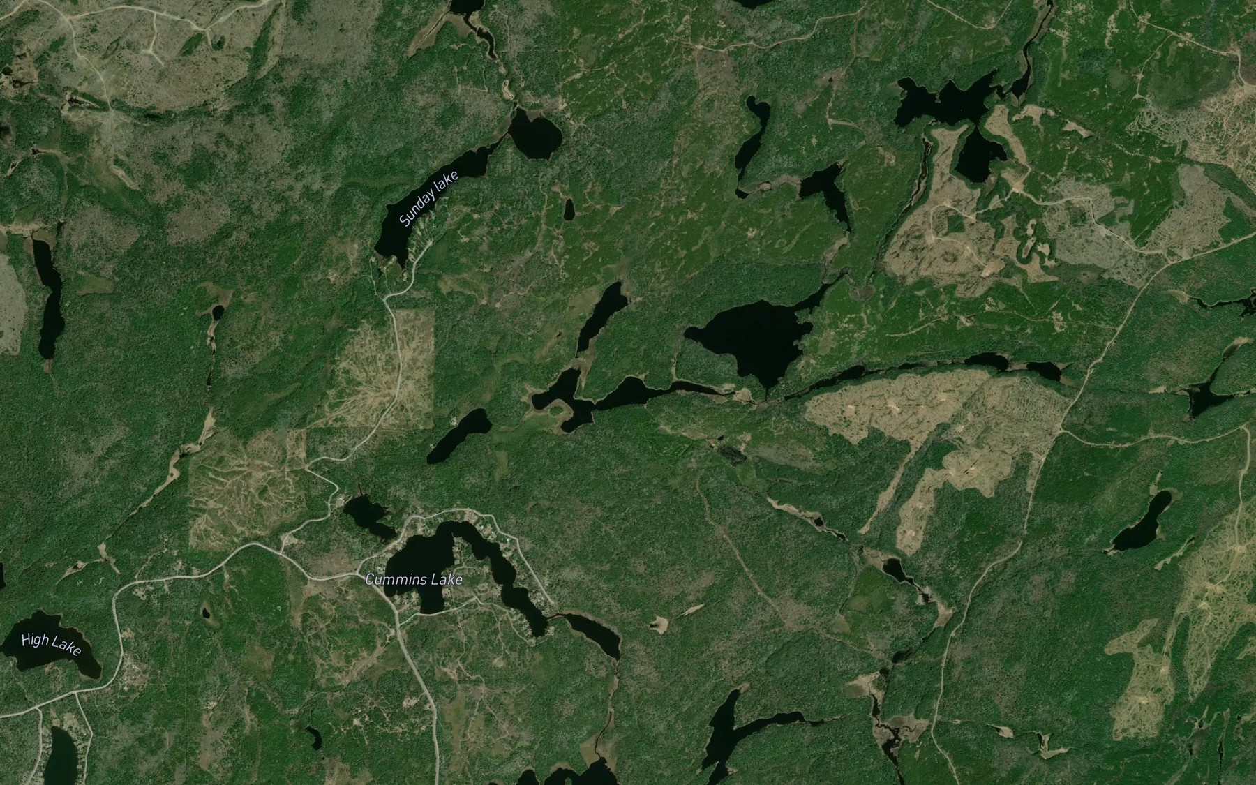 Satellite map of the Ton Lake