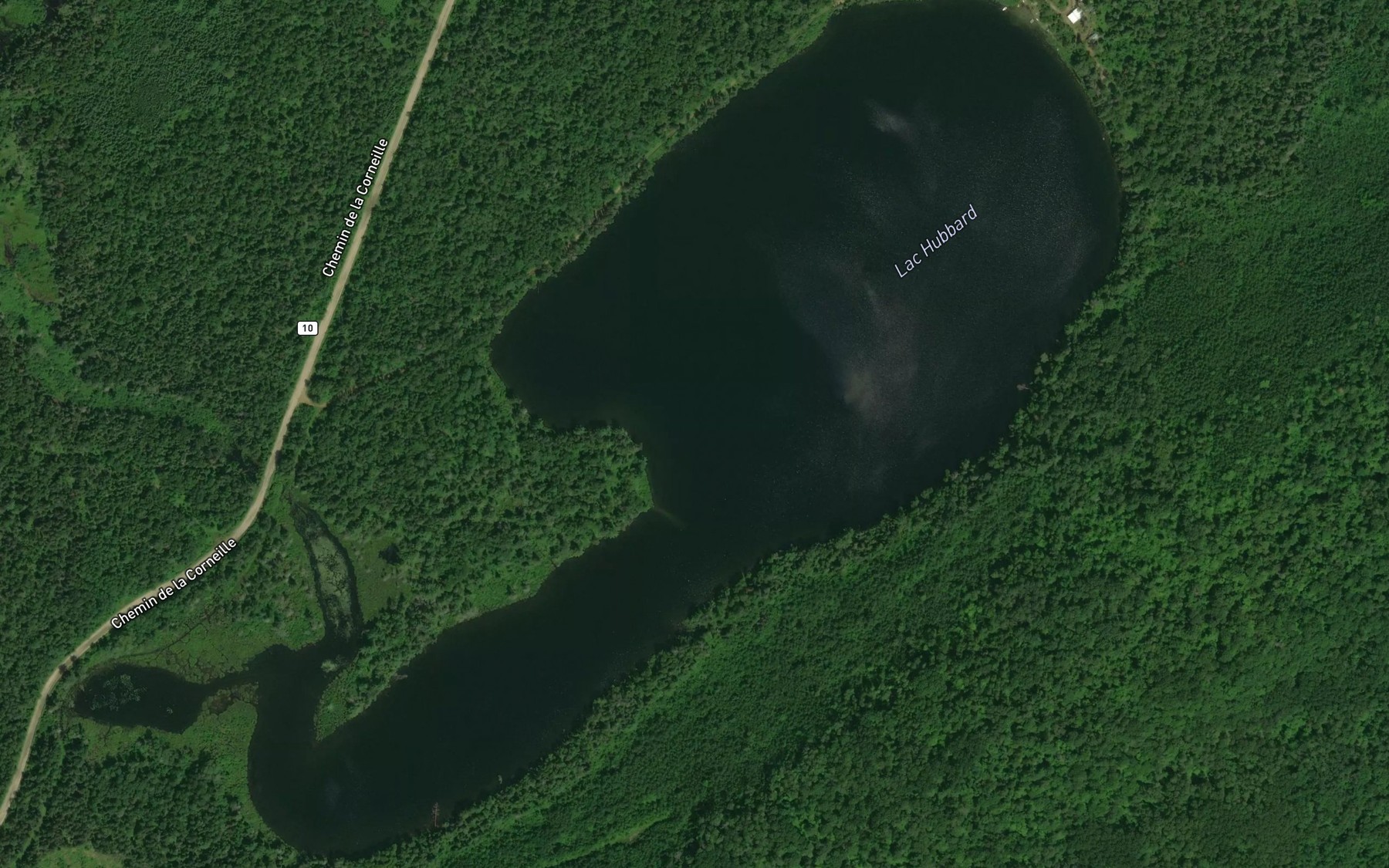 Satellite map of the Lac Hubbard