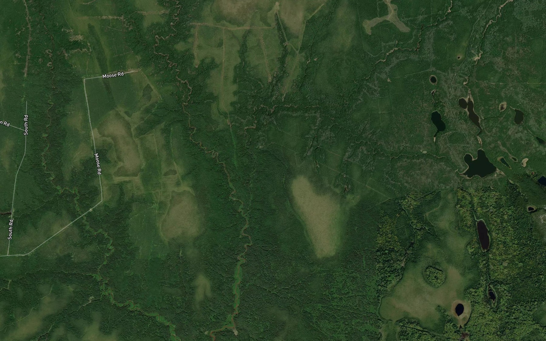 Satellite map of the Sweatman Creek