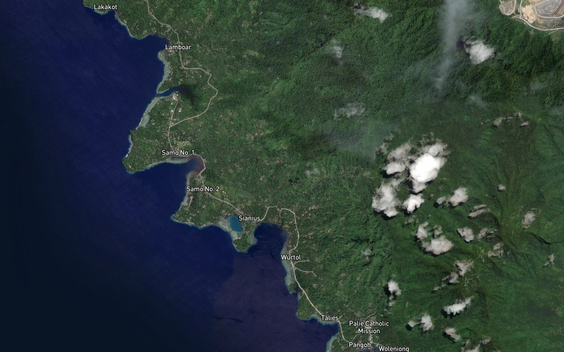 Satellite map of the Lake Kenham Bay