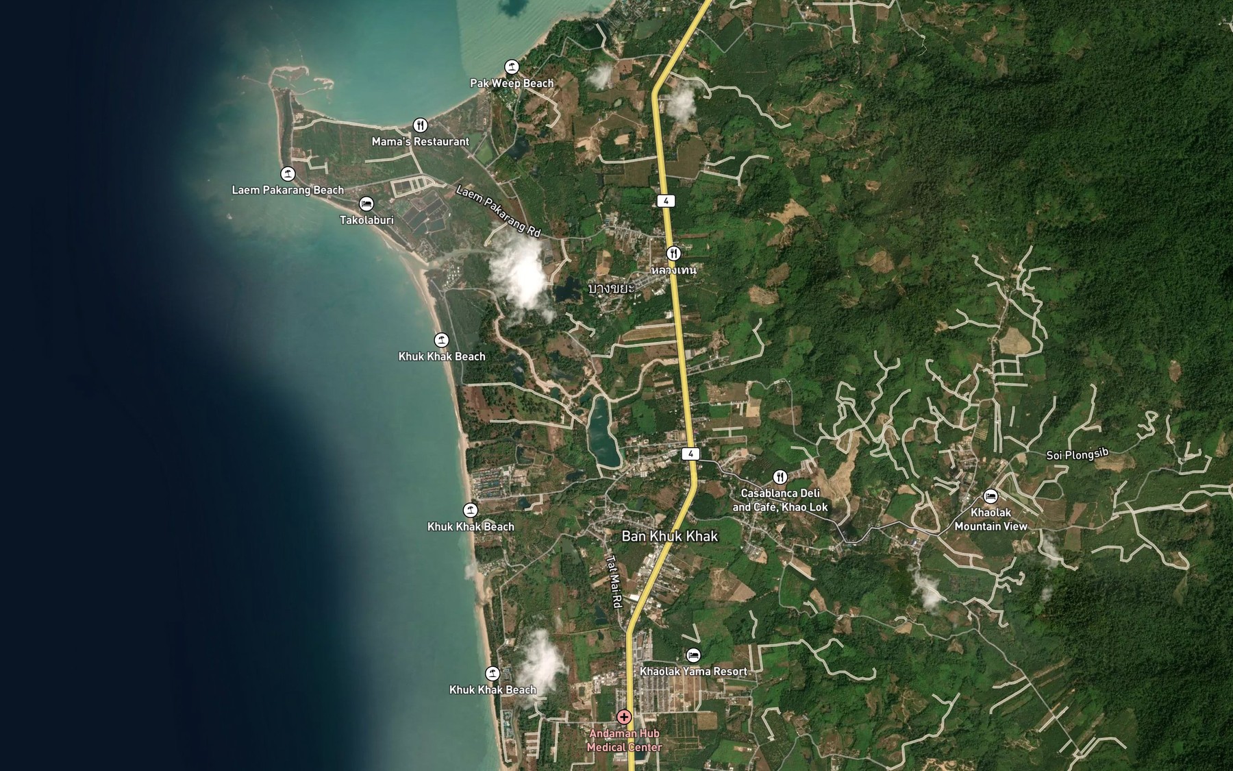Satellite map of the Nong Kok