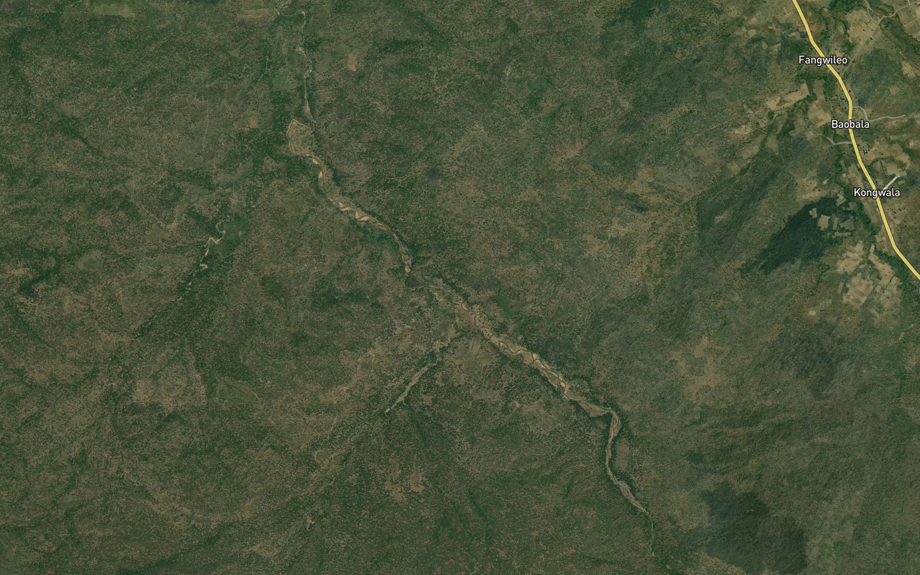 Satellite map of the Mayo Nsay