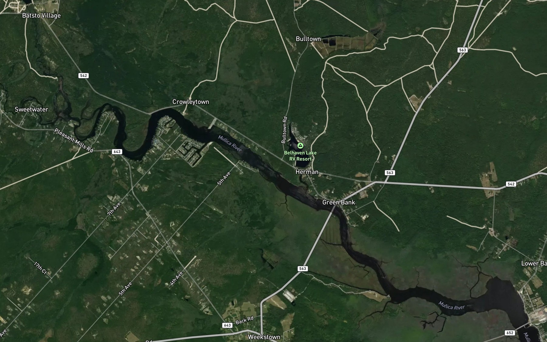 Satellite map of the Spot 4
