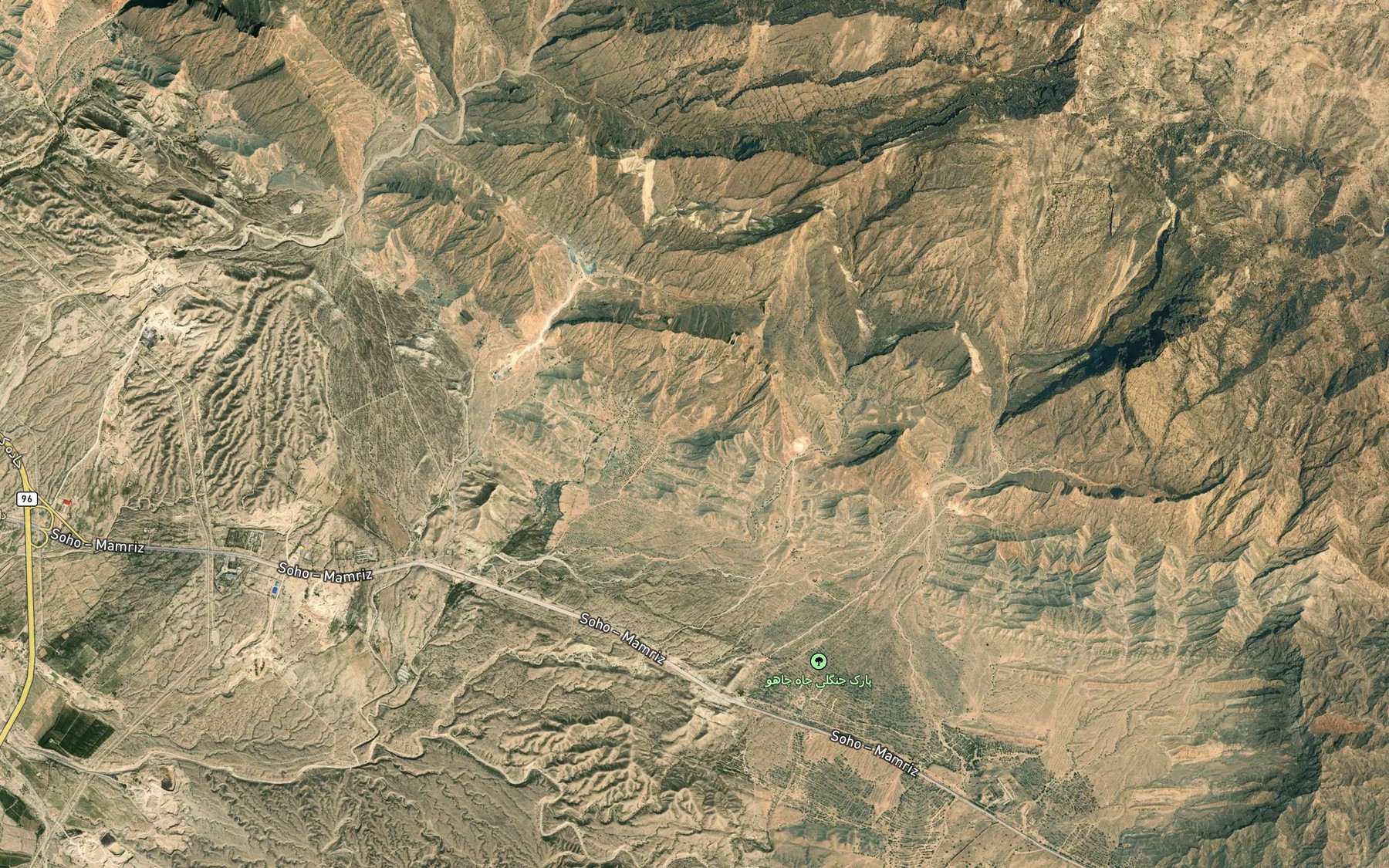 Satellite map of the Tang-e Liseh