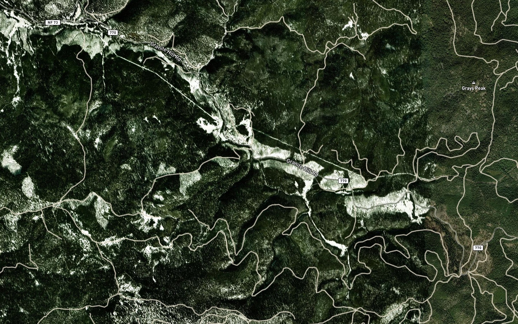 Satellite map of the Beagle Creek