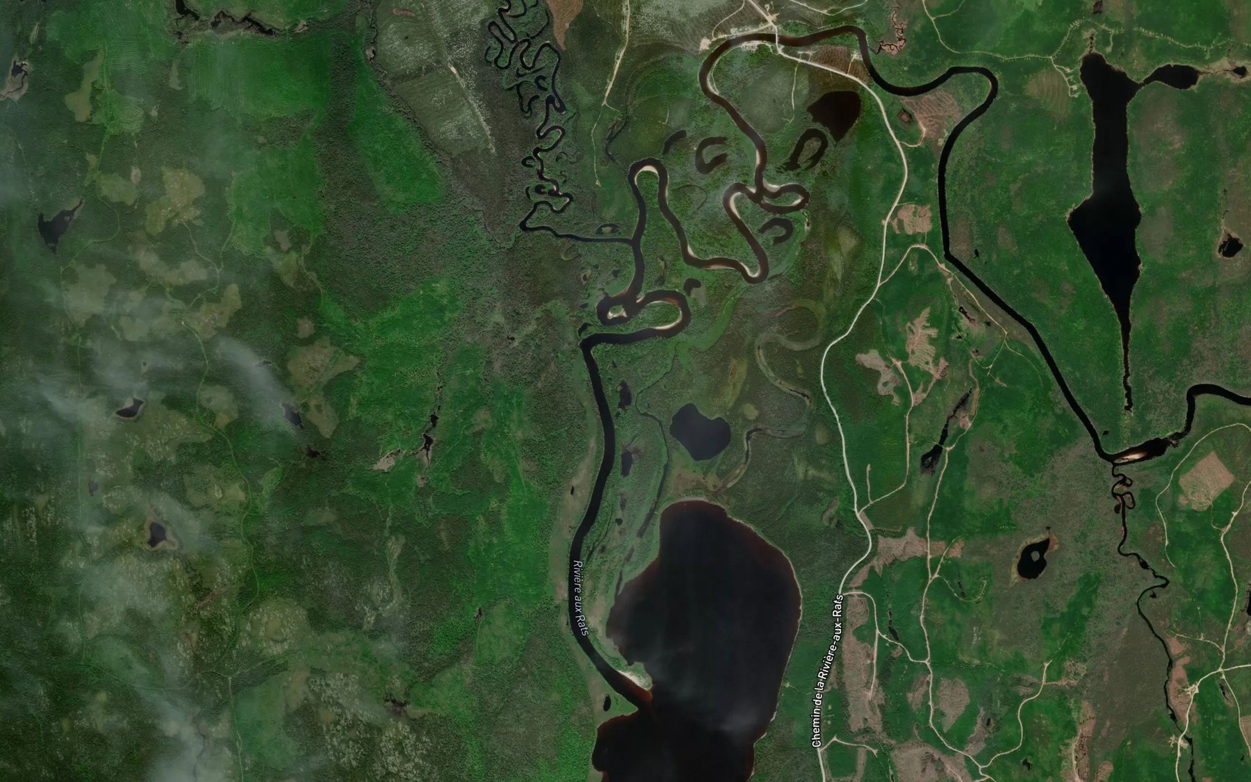 Satellite map of the Lac des Meandres