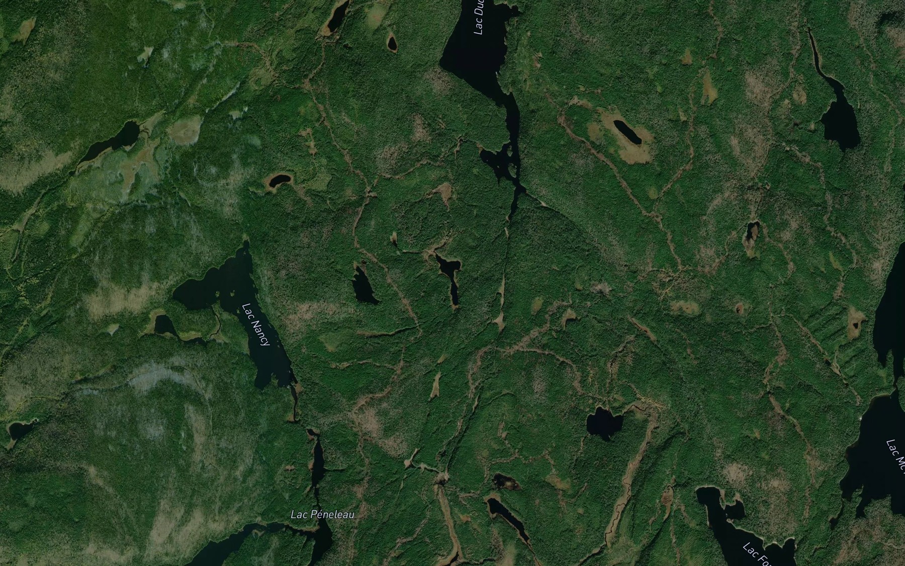 Satellite map of the Lac Sablier