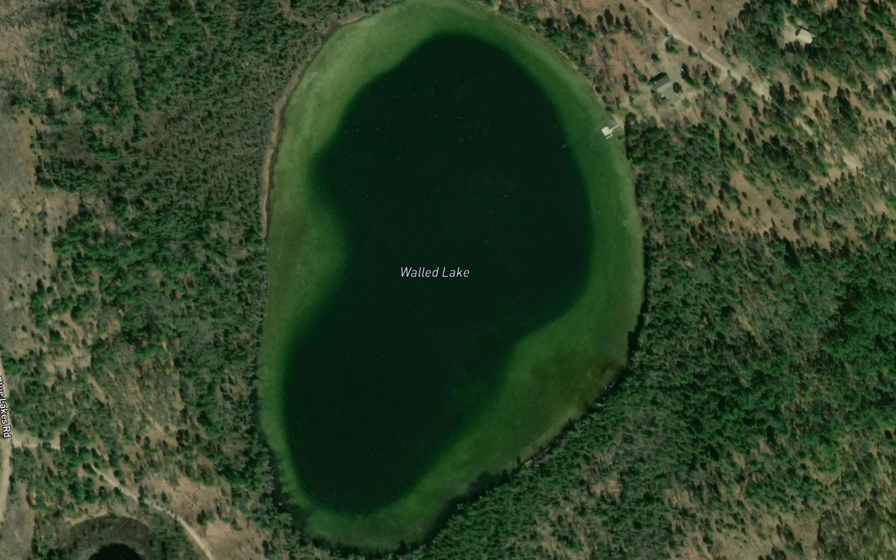 Satellite map of the Walled Lake