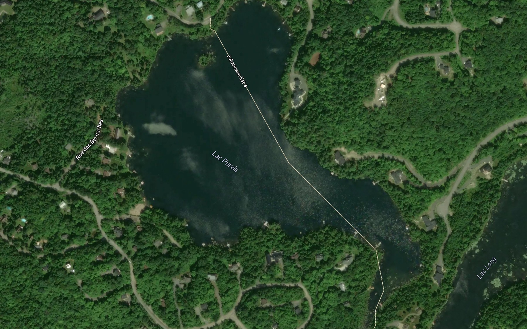 Satellite map of the Lac Purvis
