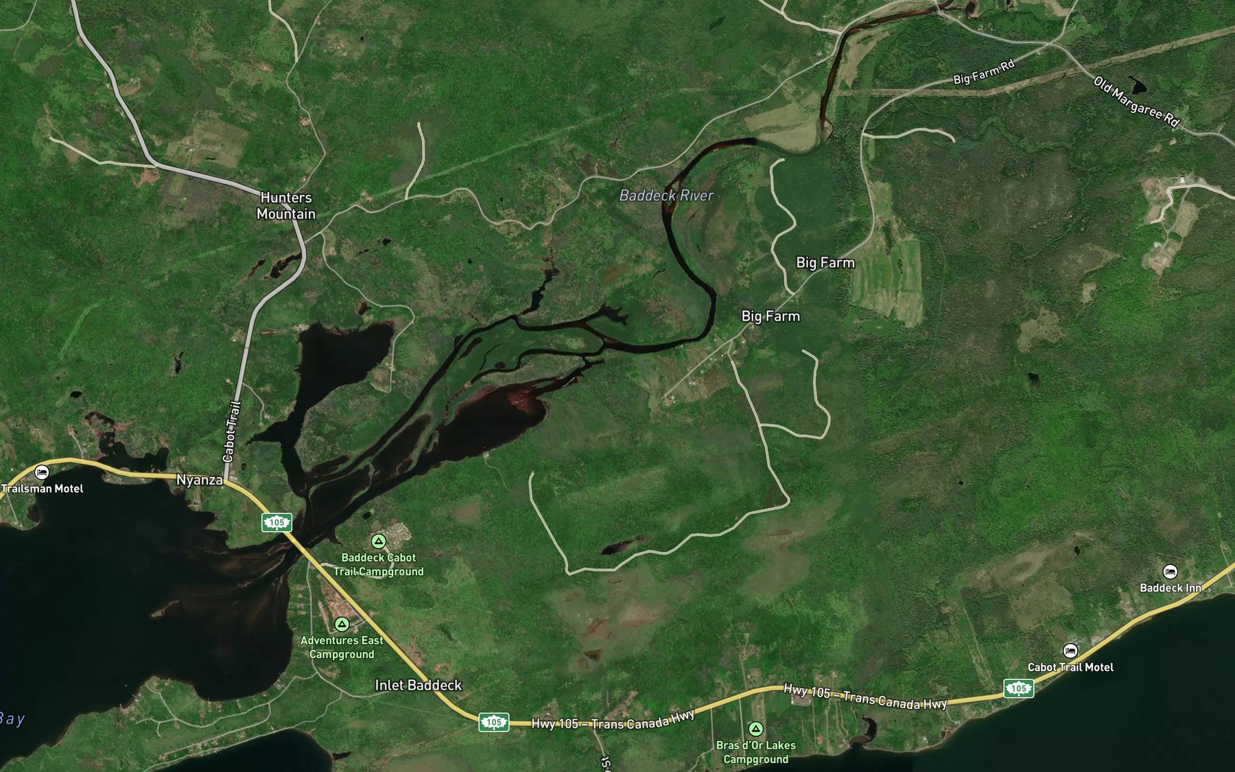 Satellite map of the Big Farm Pool
