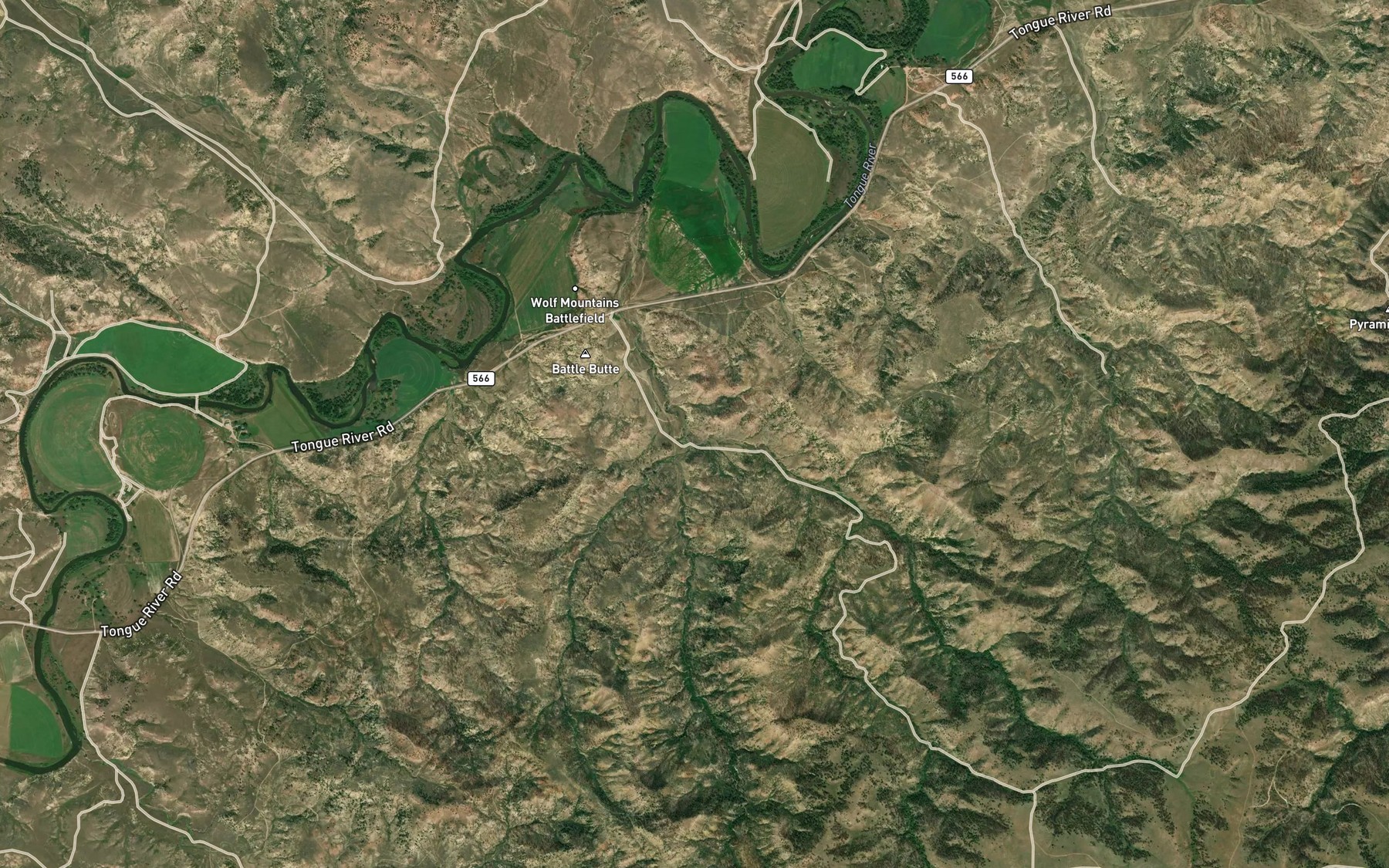 Satellite map of the West Fork Battle Butte Creek