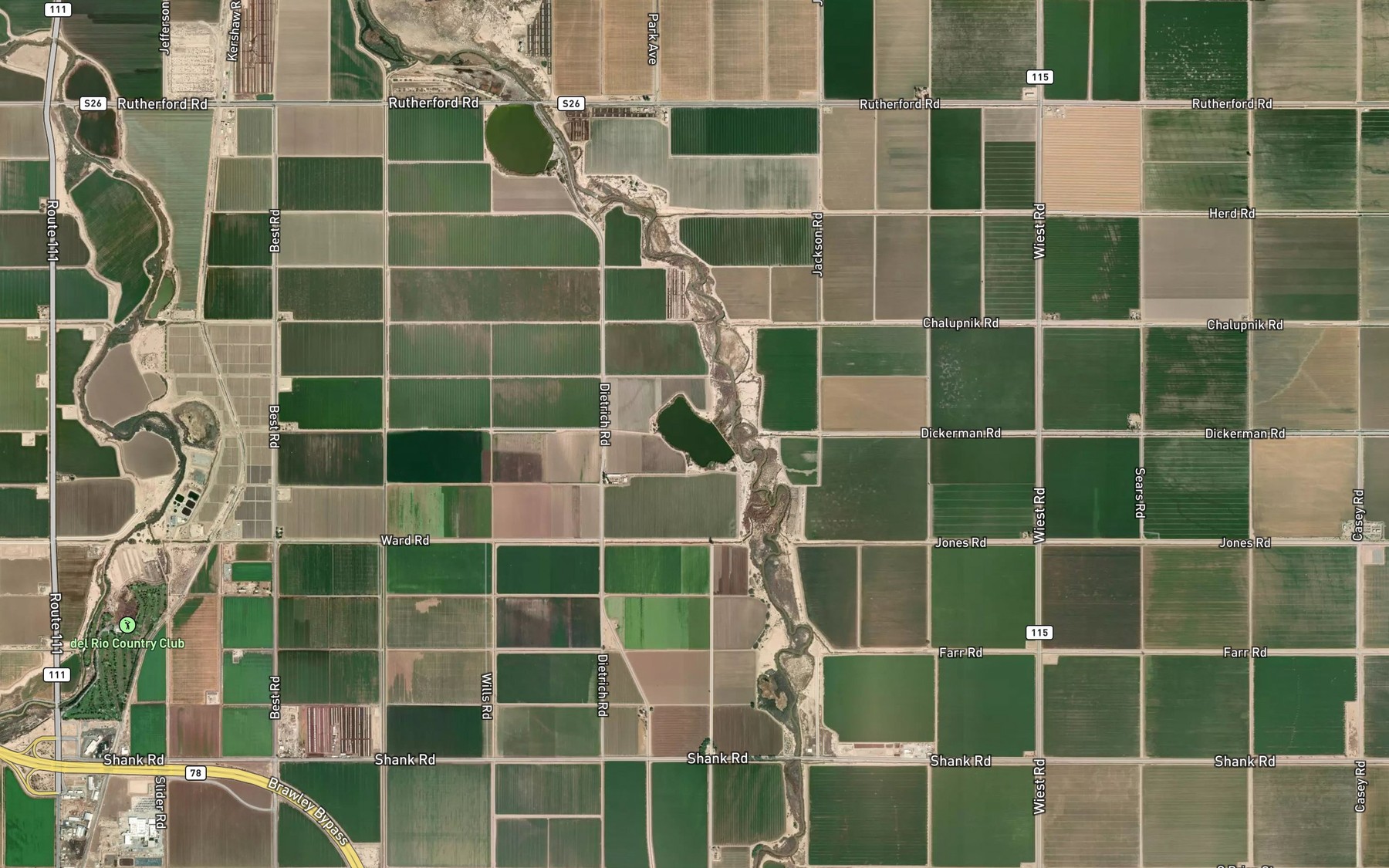 Satellite map of the Gieselmann Lake