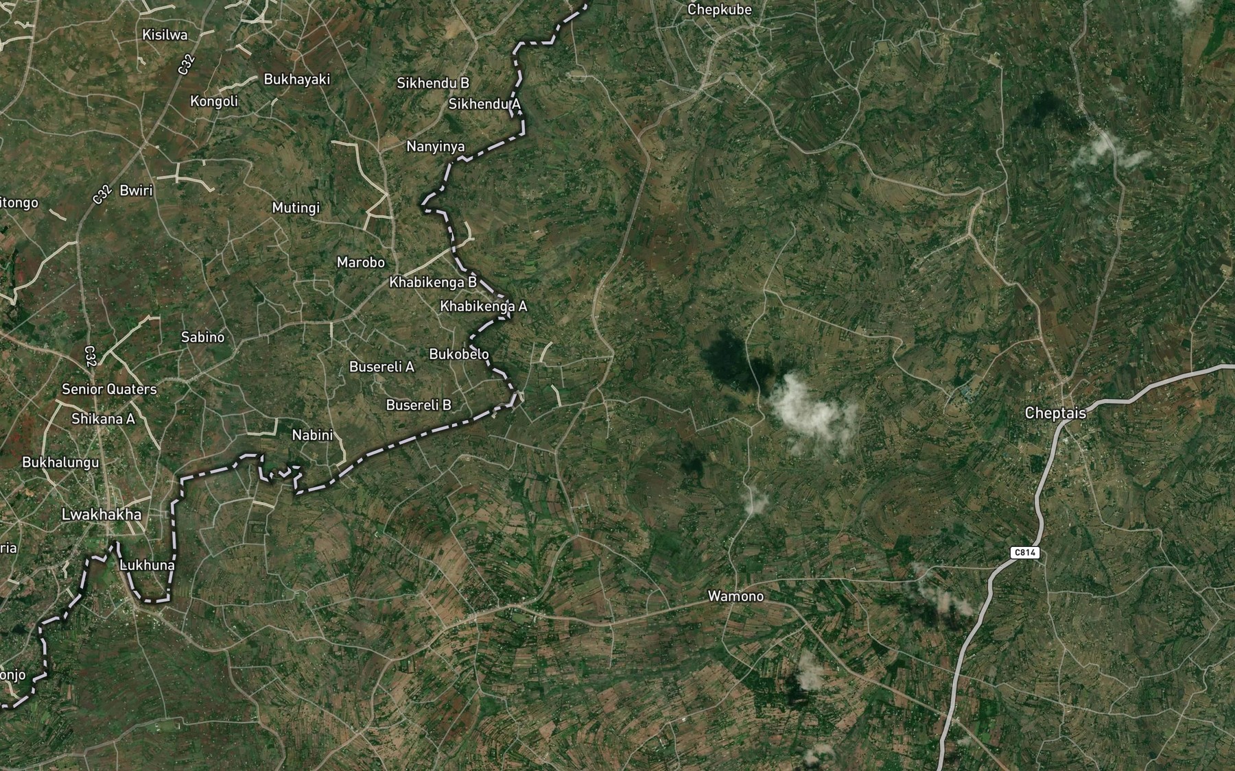 Satellite map of the Tisi