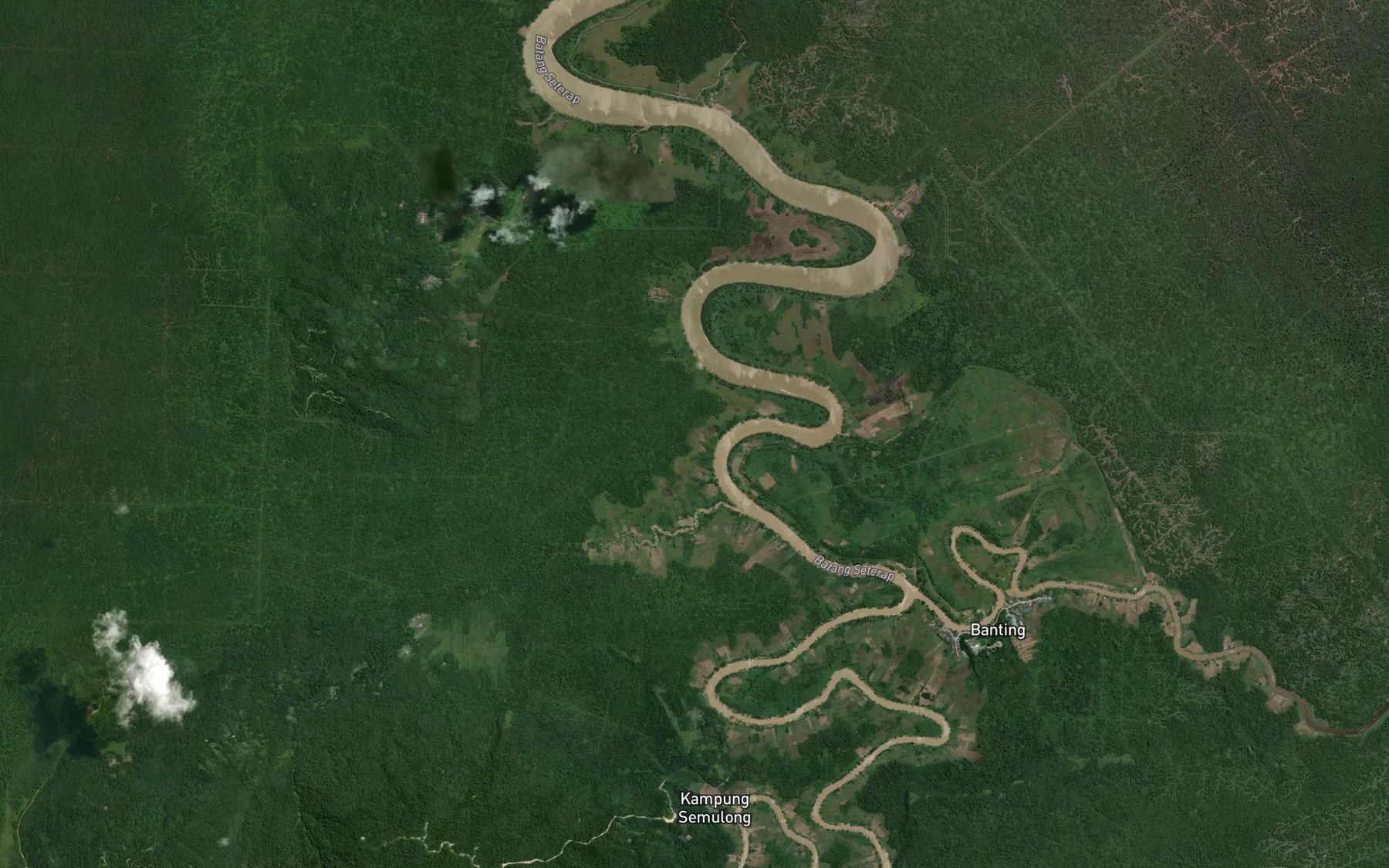 Satellite map of the Tanjong Antu