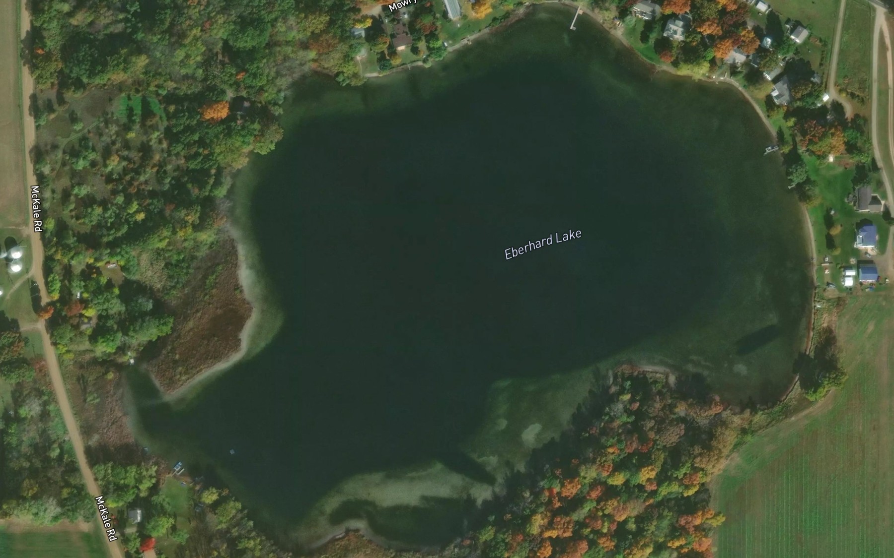 Satellite map of the Eberhard Lake