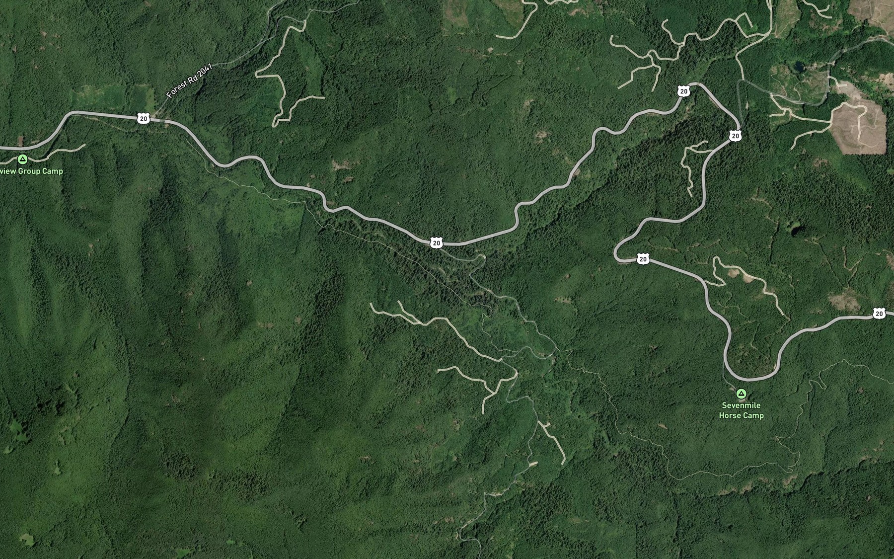 Satellite map of the Sheep Creek