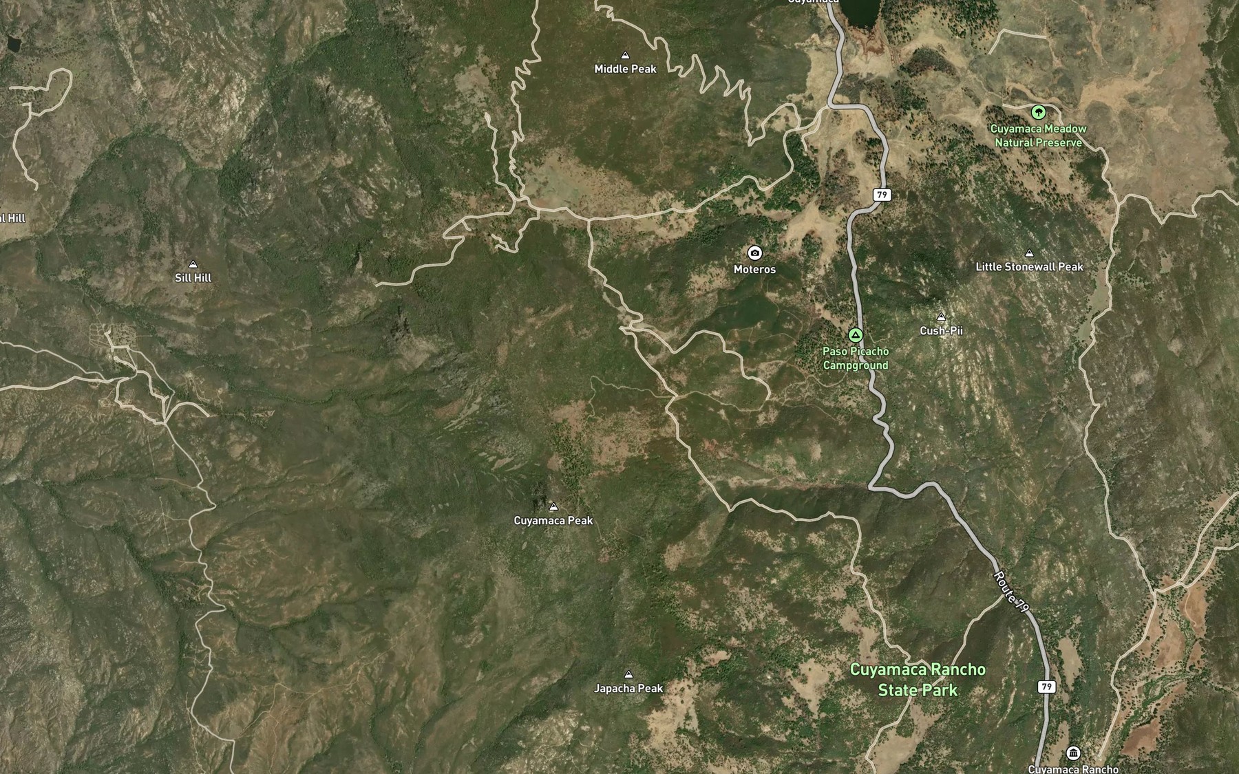 Satellite map of the Deer Spring