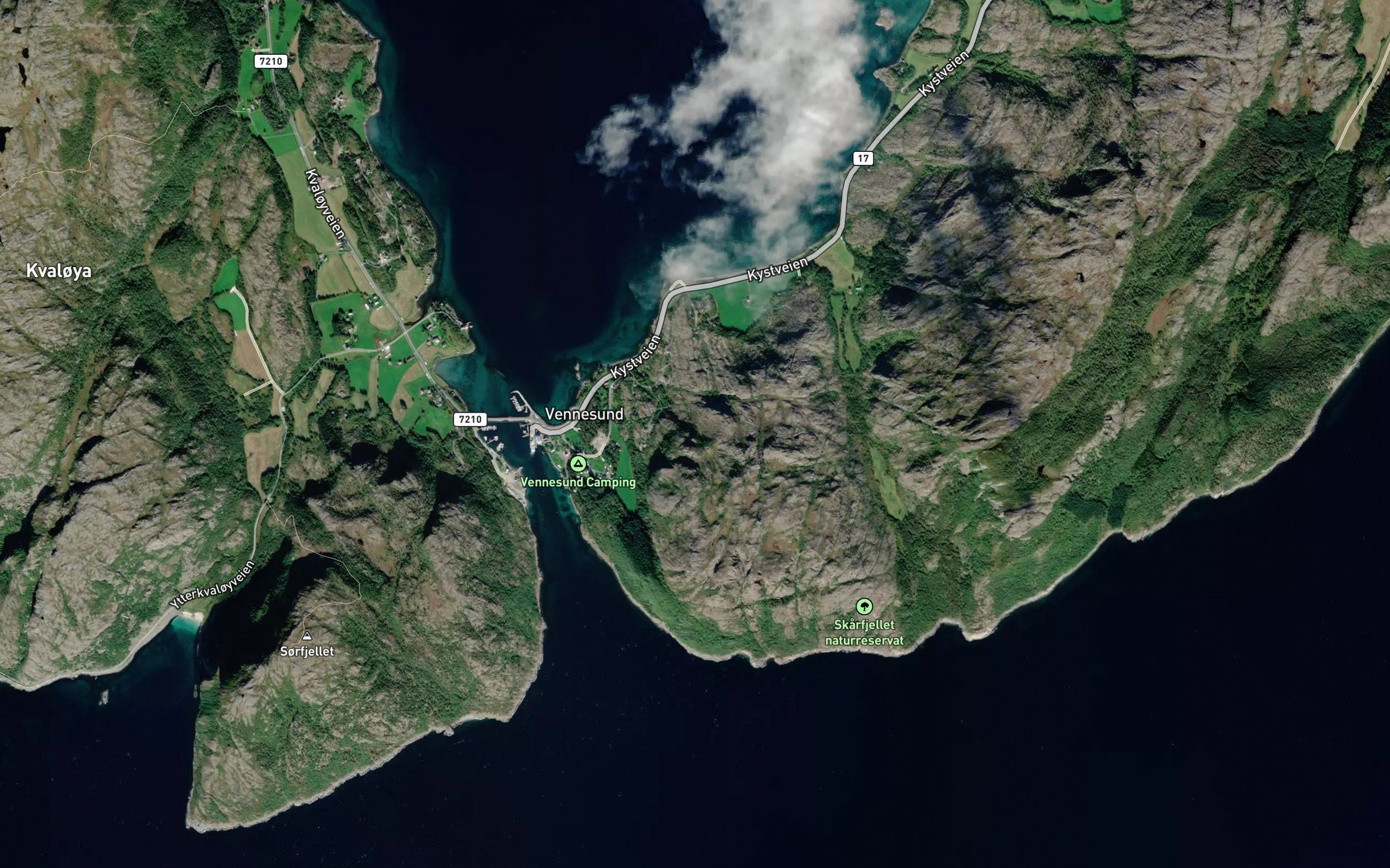 Satellite map of the Storvikbekken