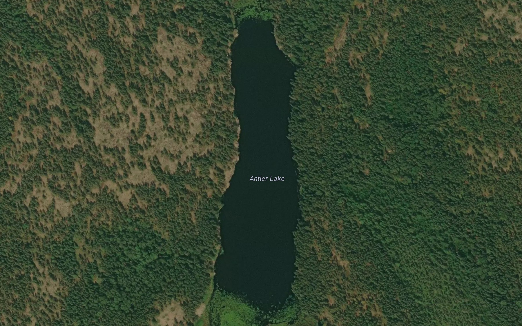 Satellite map of the Antler Lake
