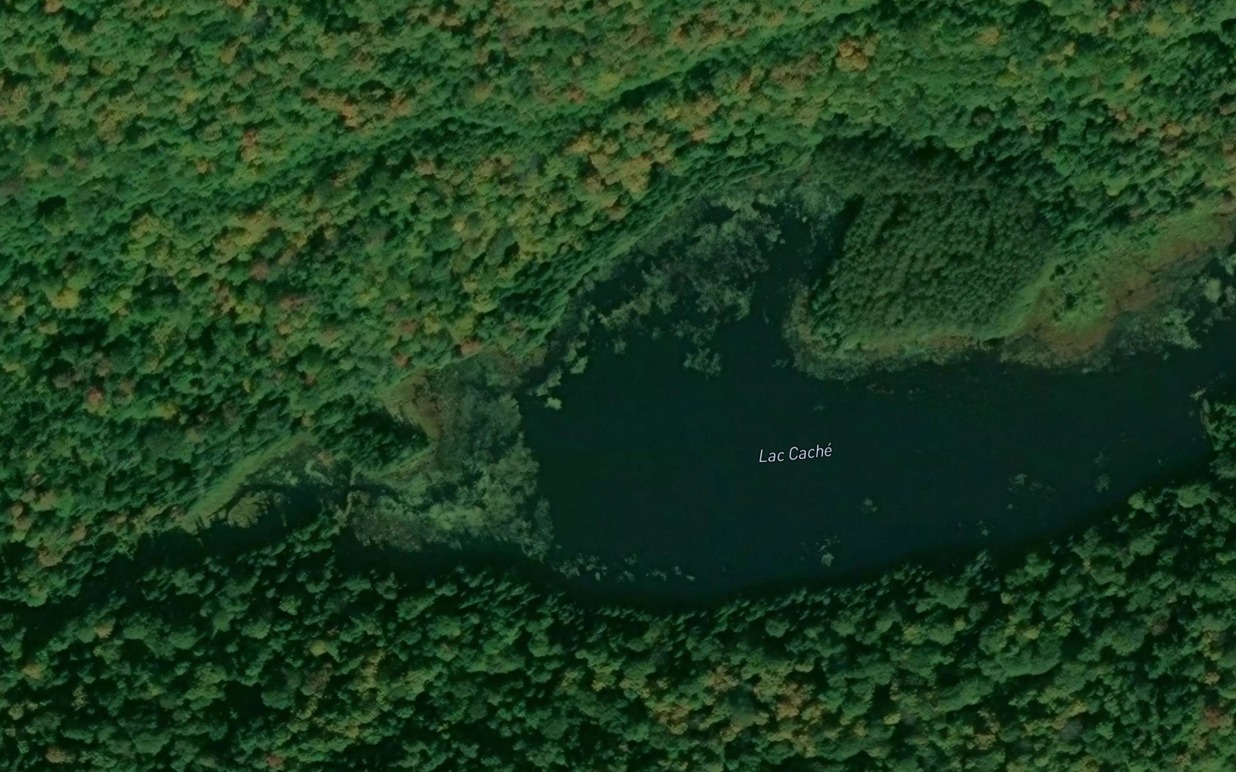 Satellite map of the Lac Cache