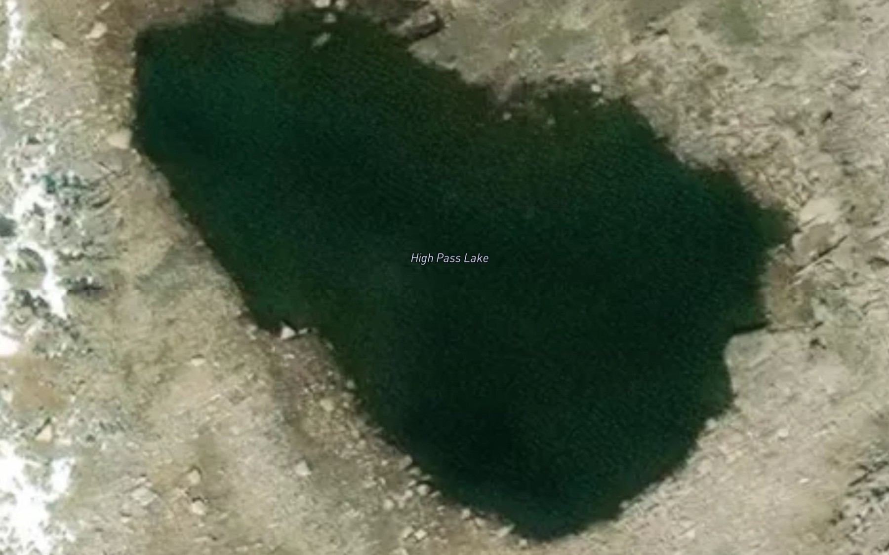 Satellite map of the High Pass Lake