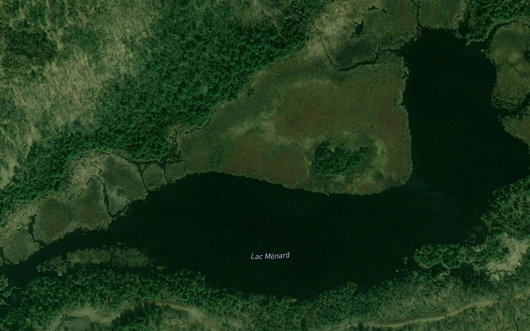 Satellite map of the Lac Menard