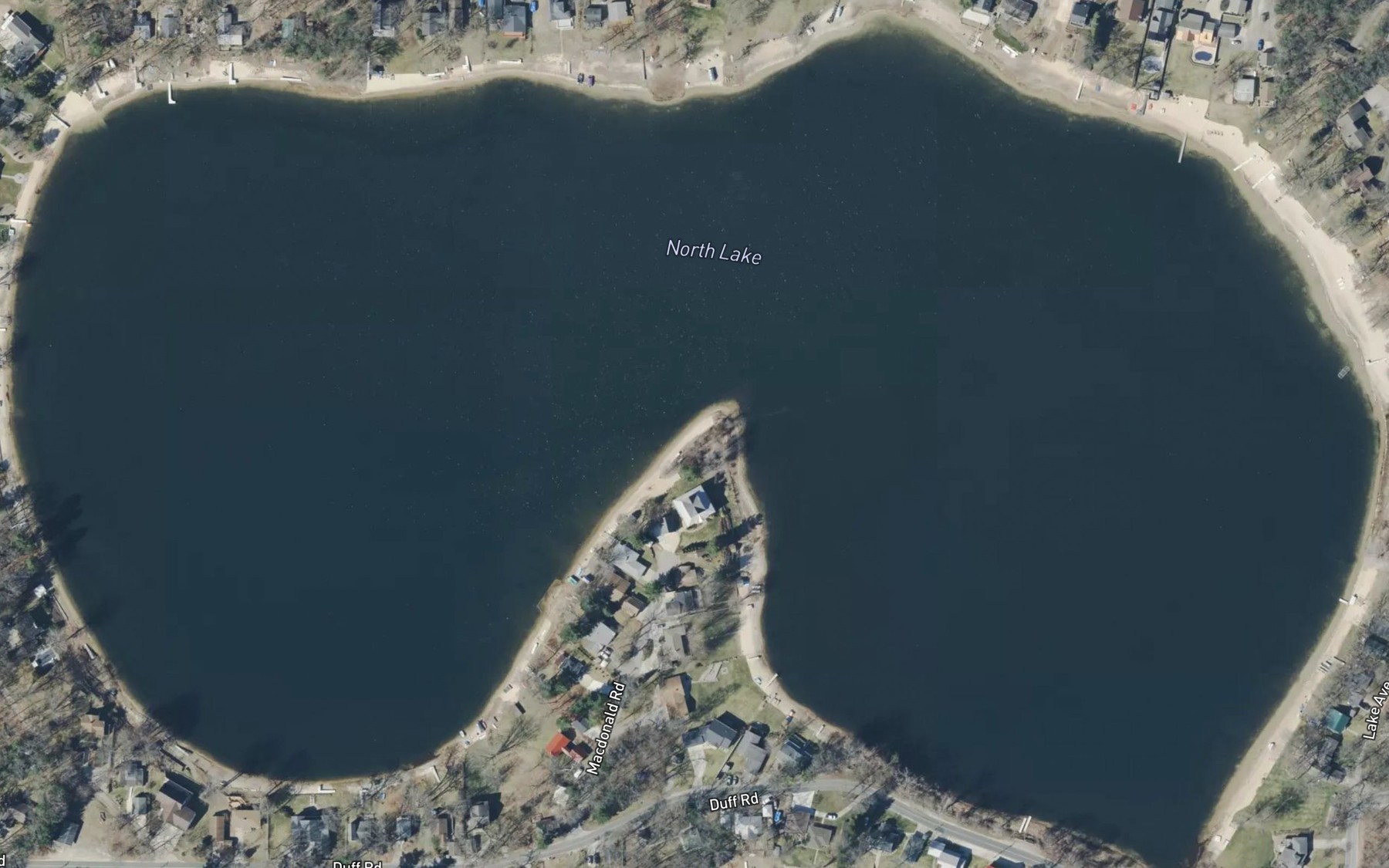 Satellite map of the North Lake