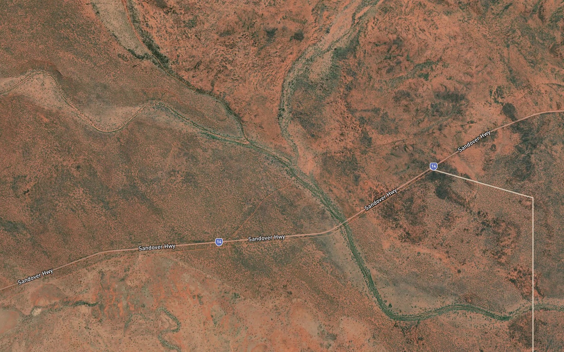 Satellite map of the Cherry Creek