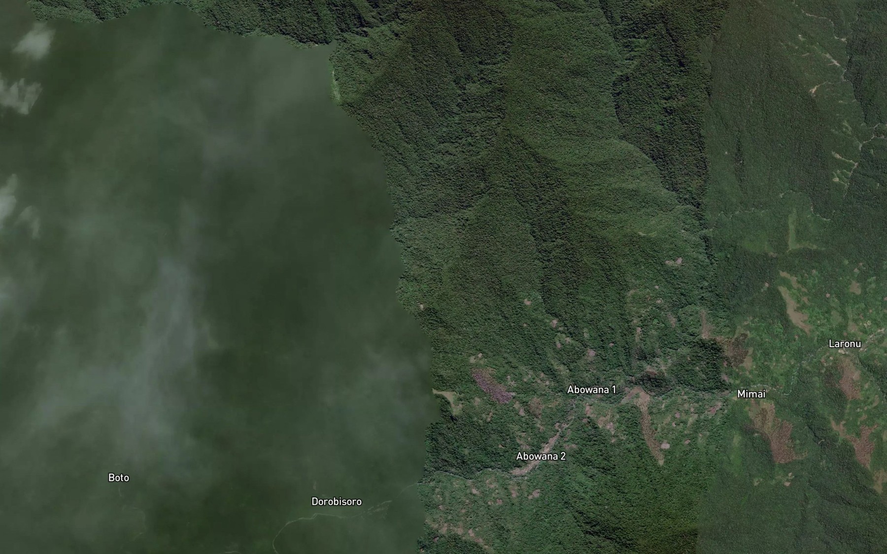 Satellite map of the Nonu River