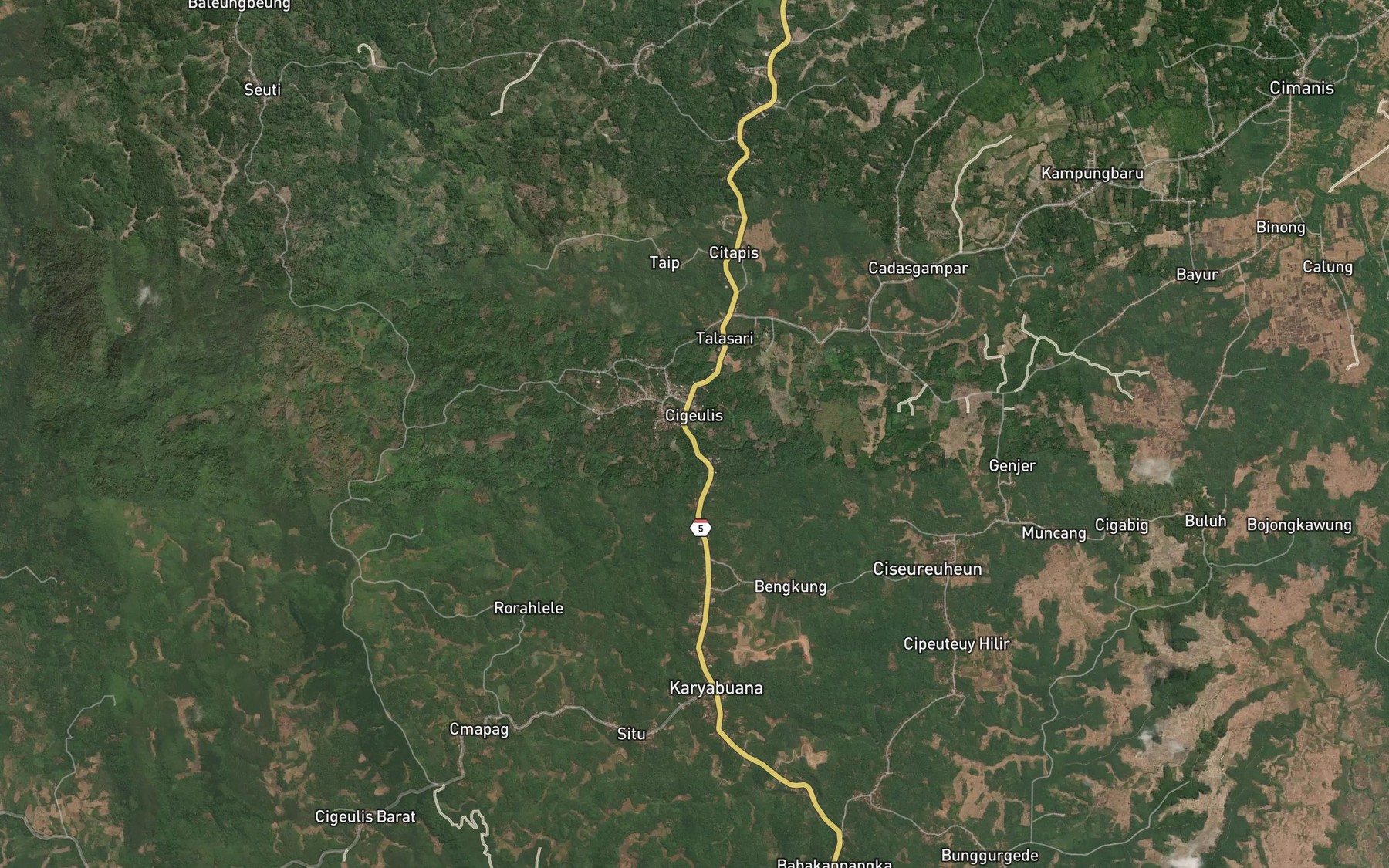 Satellite map of the Ci Koleab