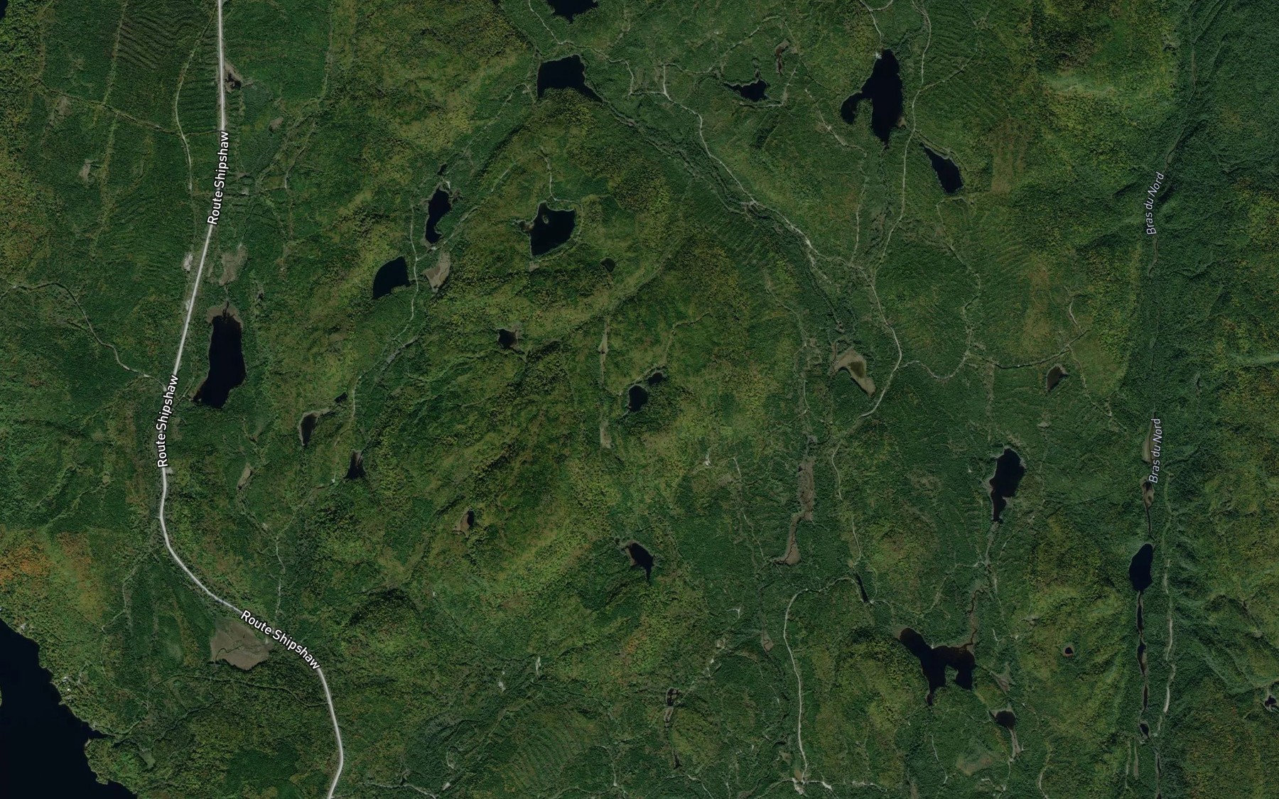 Satellite map of the Lac d'en Haut