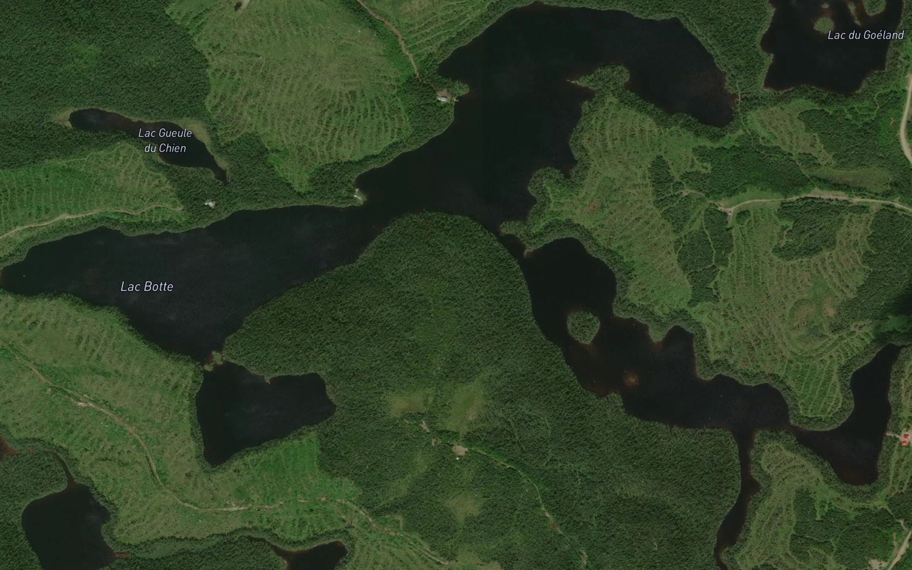 Satellite map of the Lac Botte