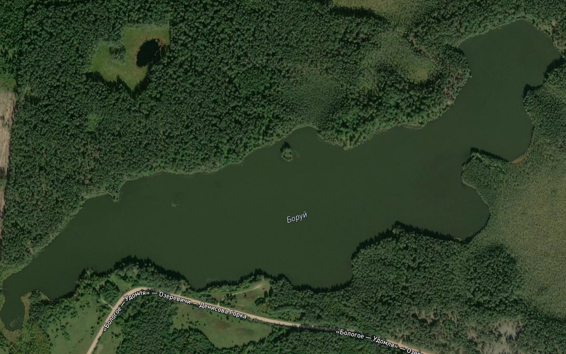 Satellite map of the Ozero Boruy