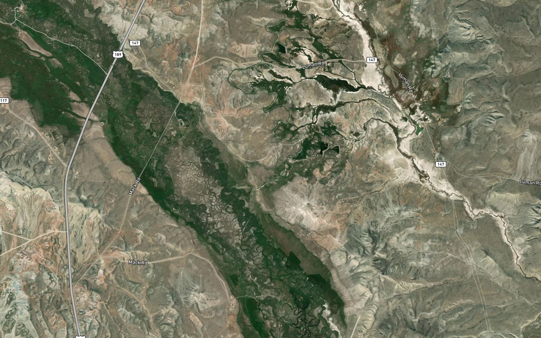 Satellite map of the W L Smith Ditch