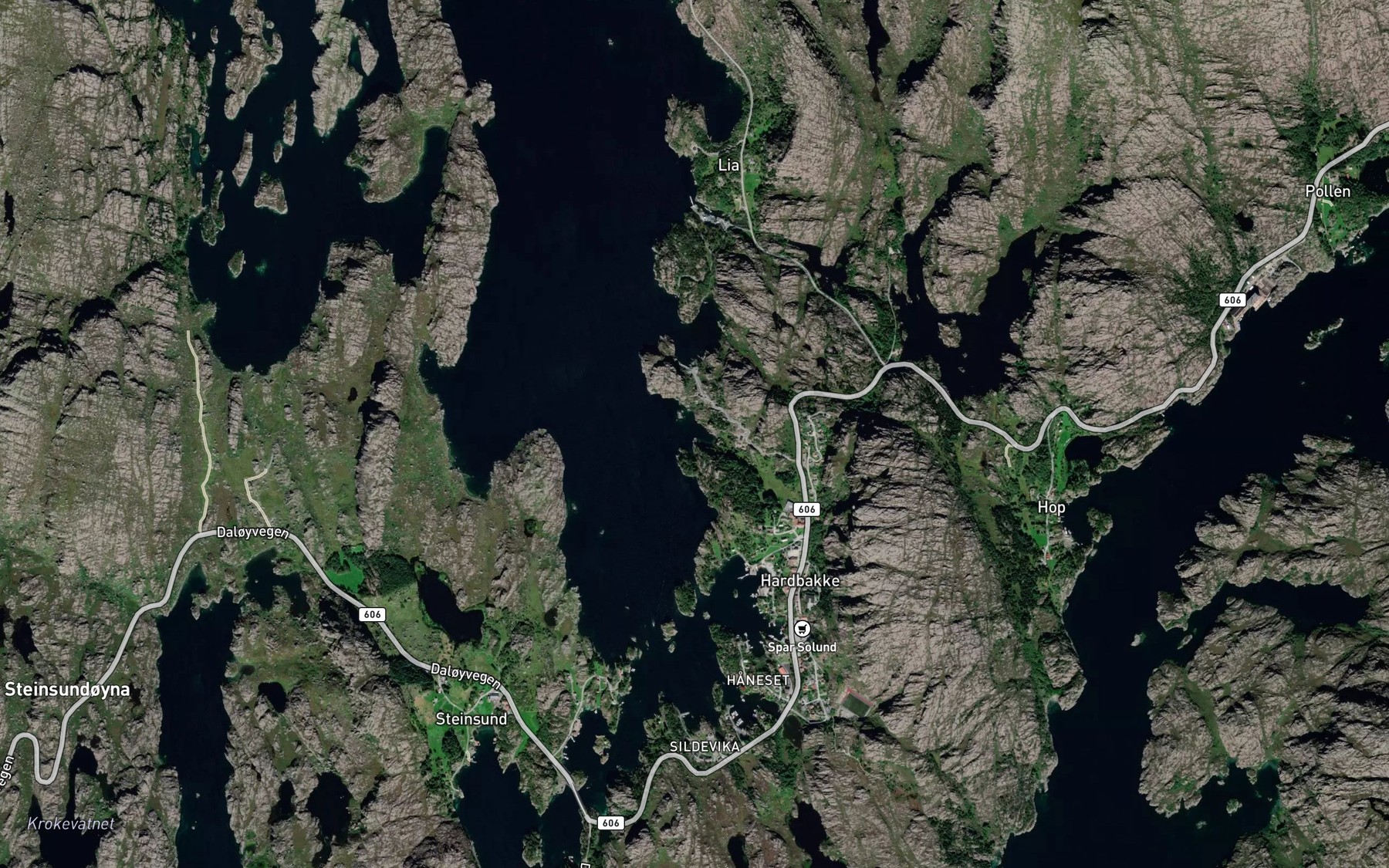 Satellite map of the Agotvika