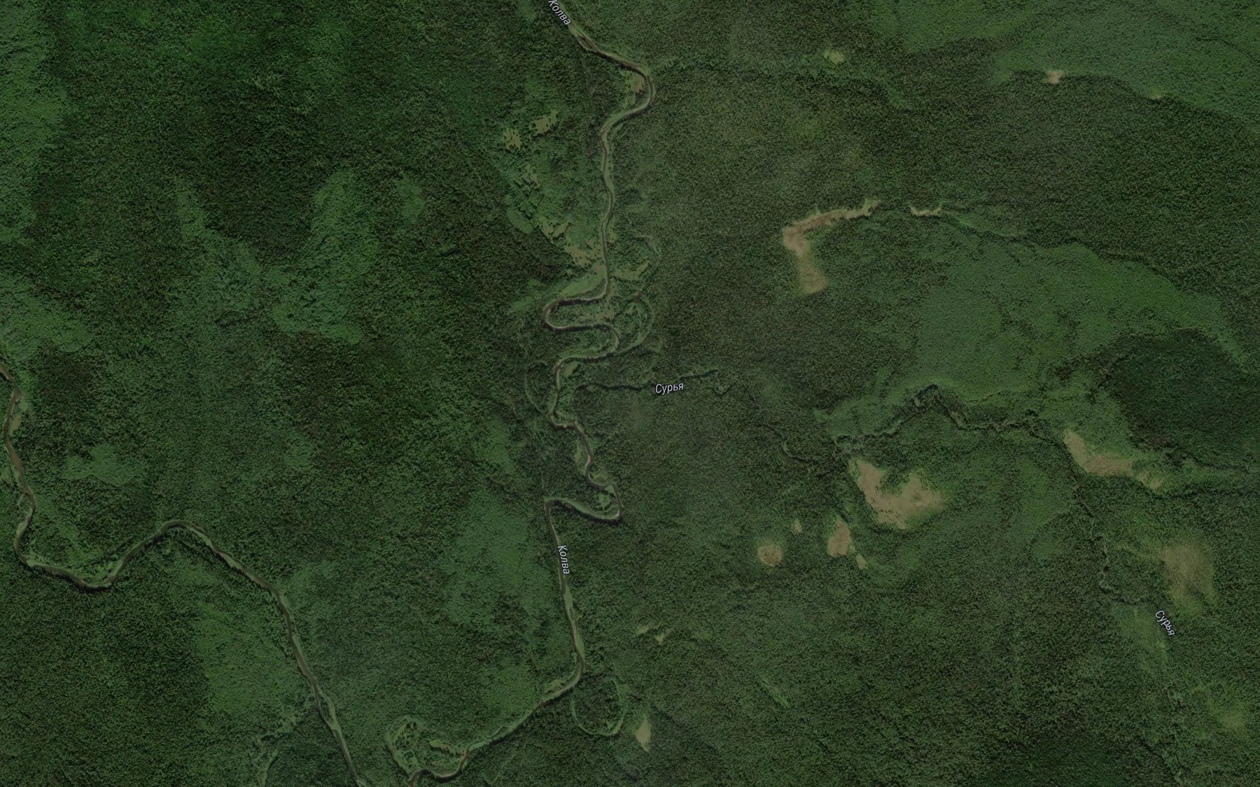 Satellite map of the Sur'ya
