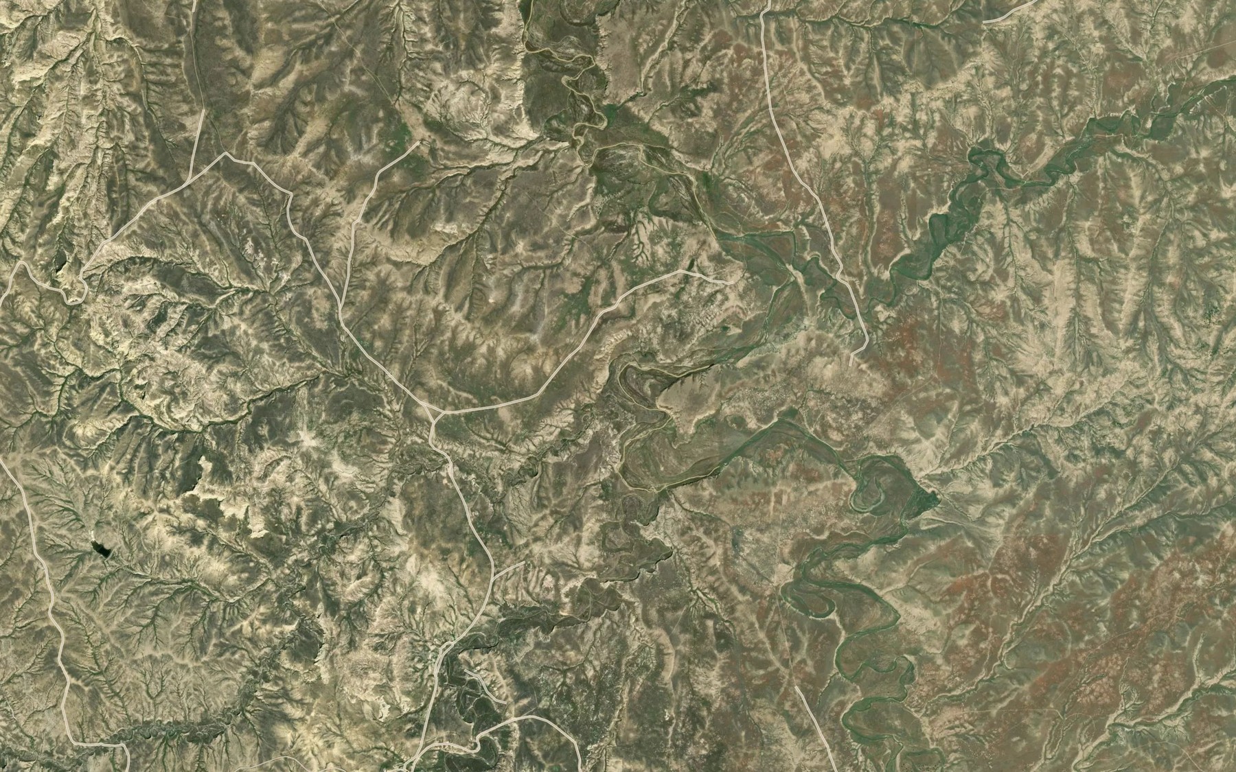 Satellite map of the Crooked Creek