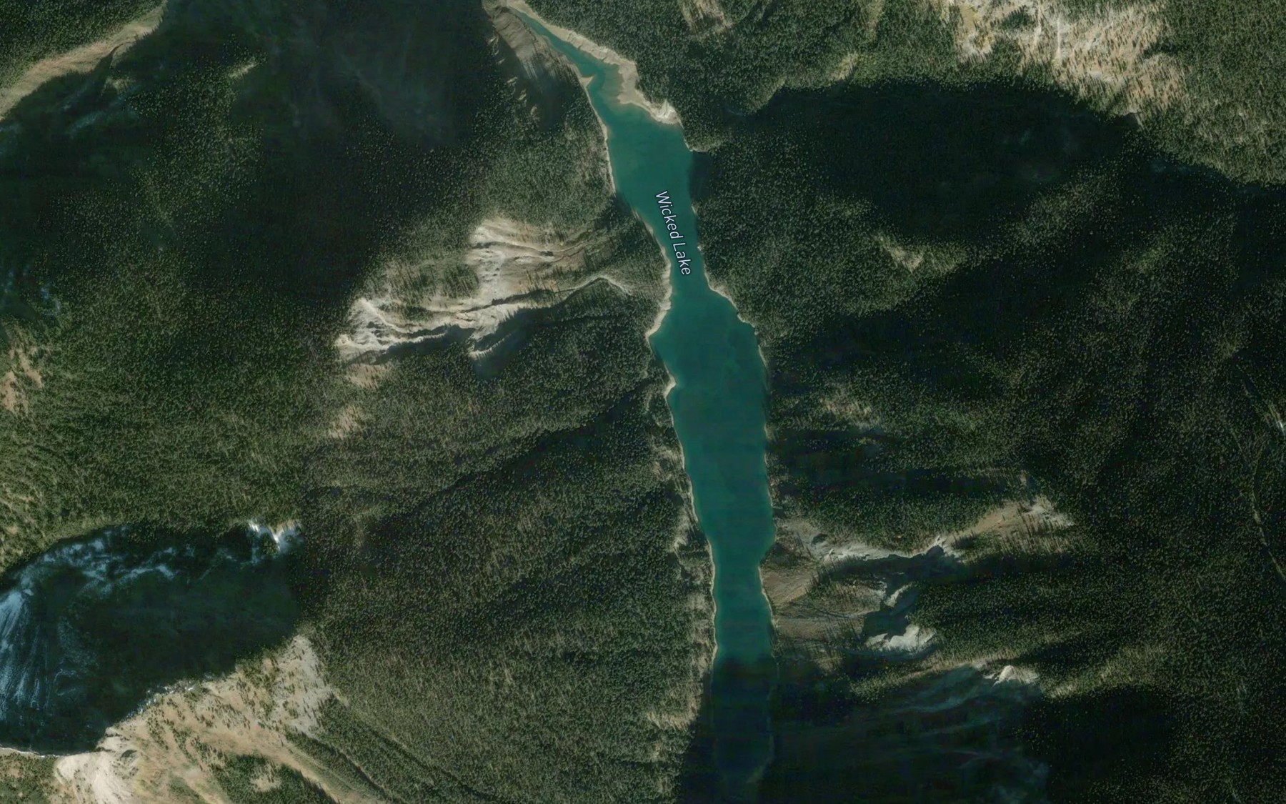 Satellite map of the Wicked Lake