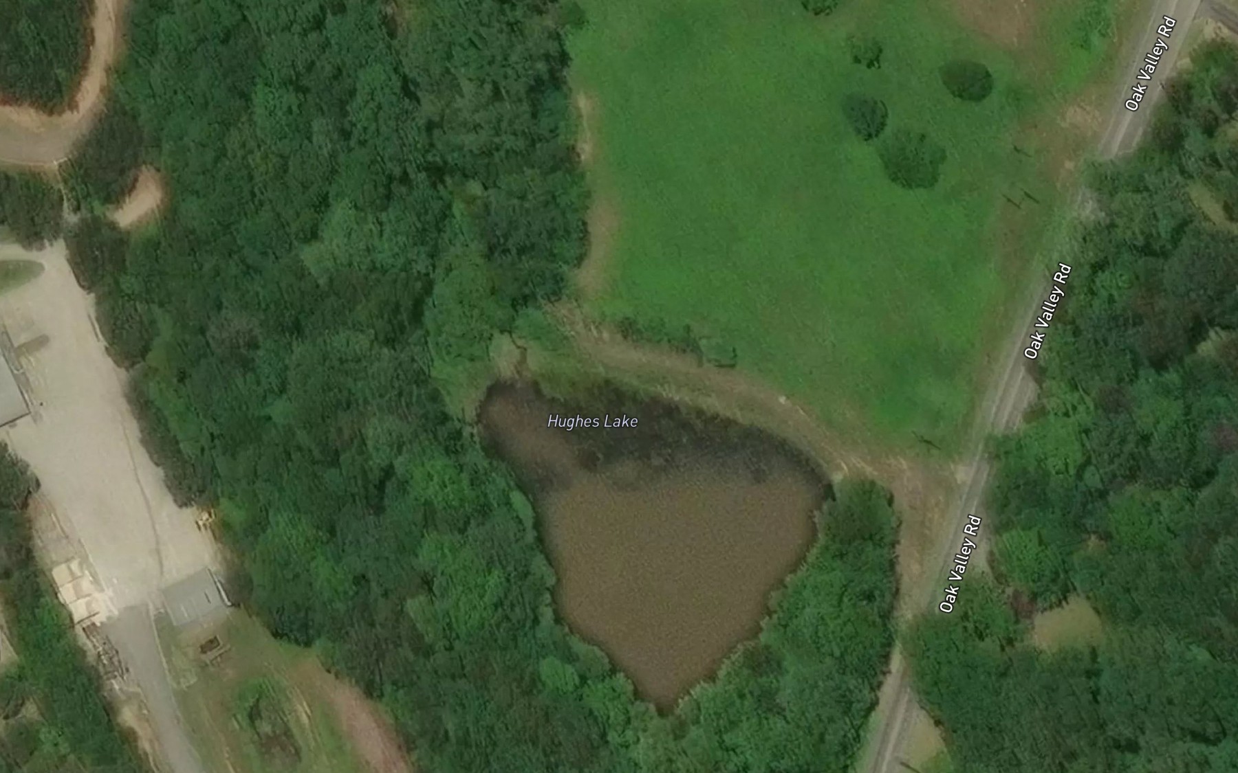 Satellite map of the Hughes Lake