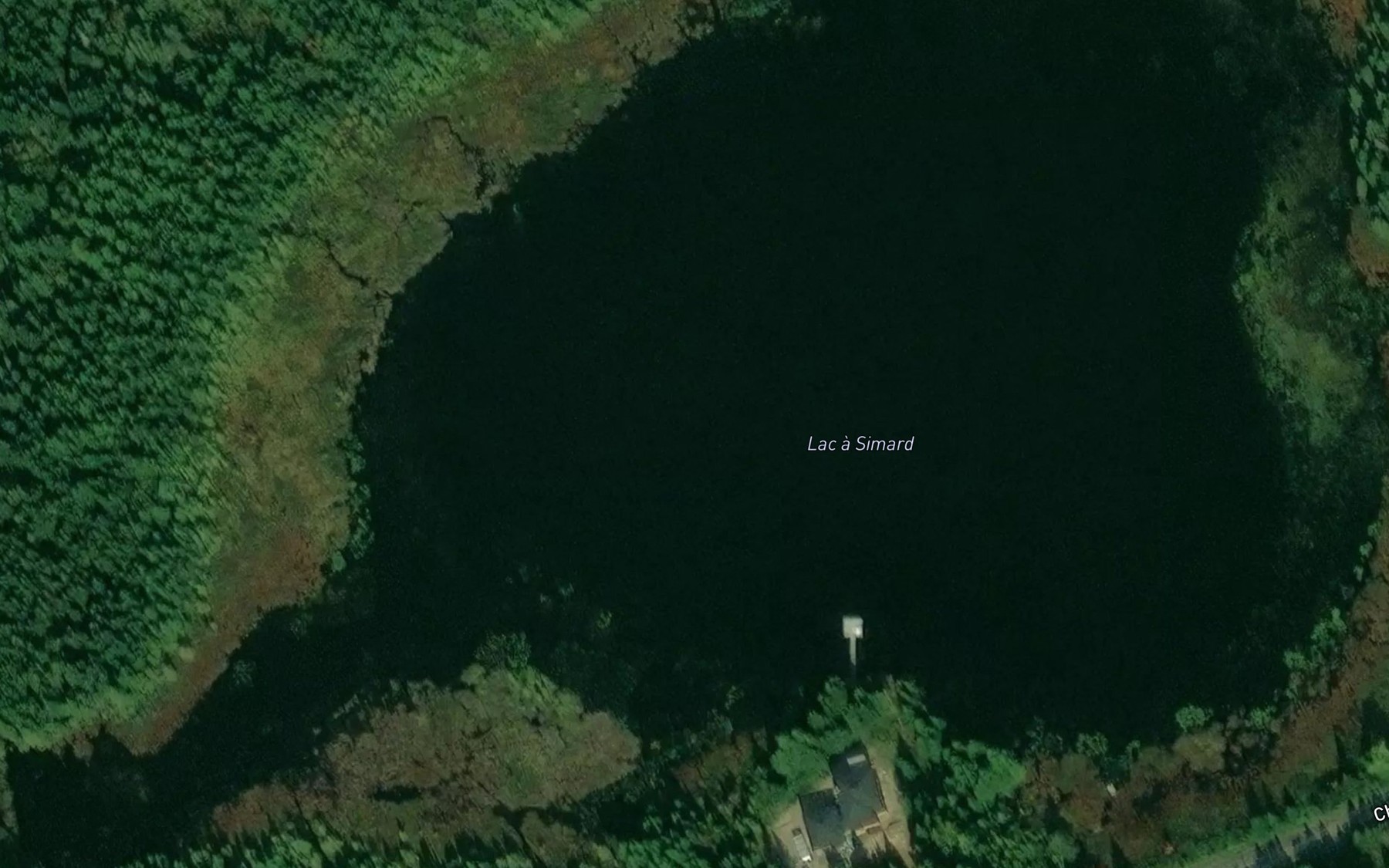 Satellite map of the Lac a Simard