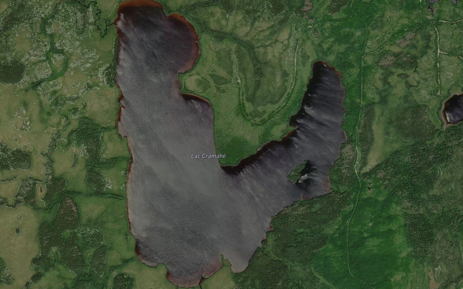 Satellite map of the Lac Cramahe