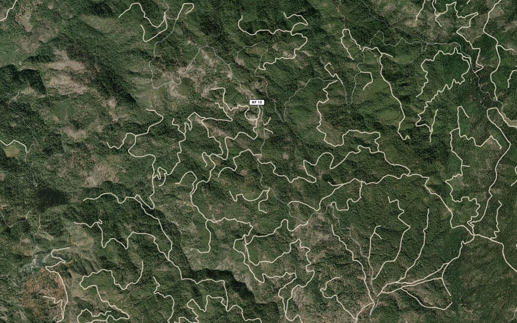 Satellite map of the Sheep Camp Springs
