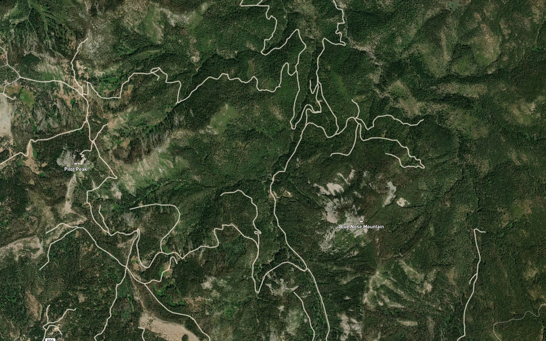 Satellite map of the West Branch Hopkins Creek