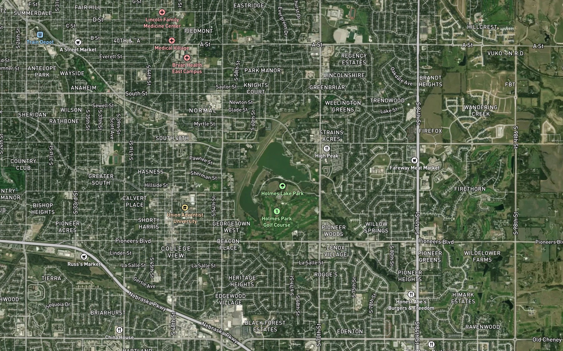 Satellite map of the Spot 3