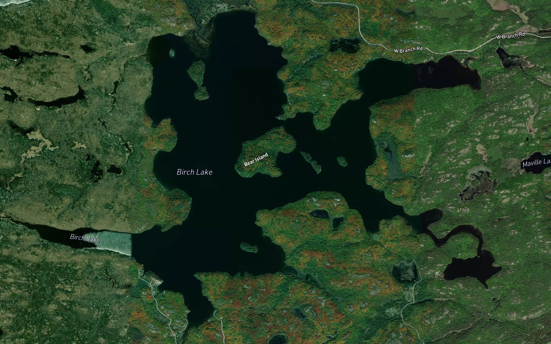 Satellite map of the McLander Creek
