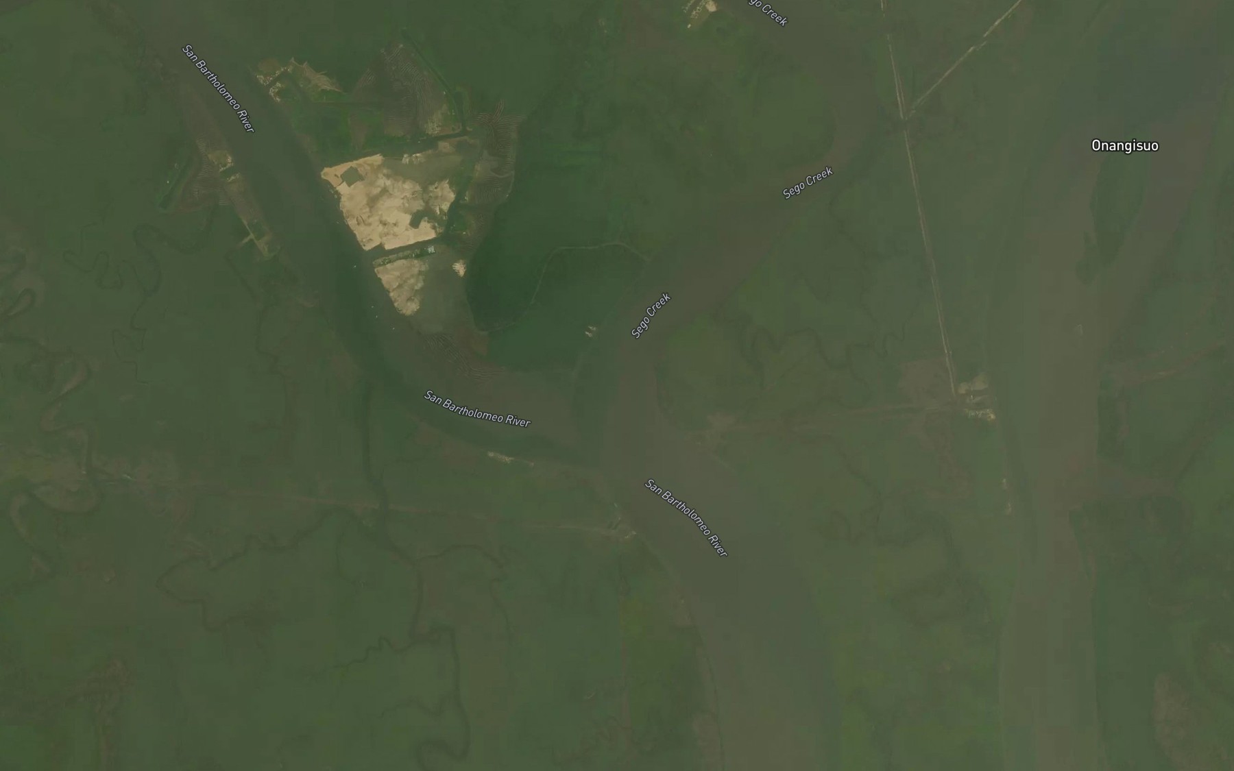 Satellite map of the Sego Creek