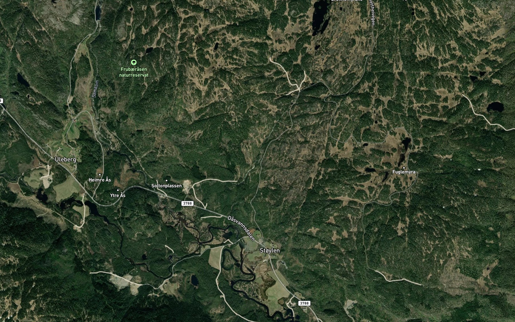 Satellite map of the Anskjerrbekken