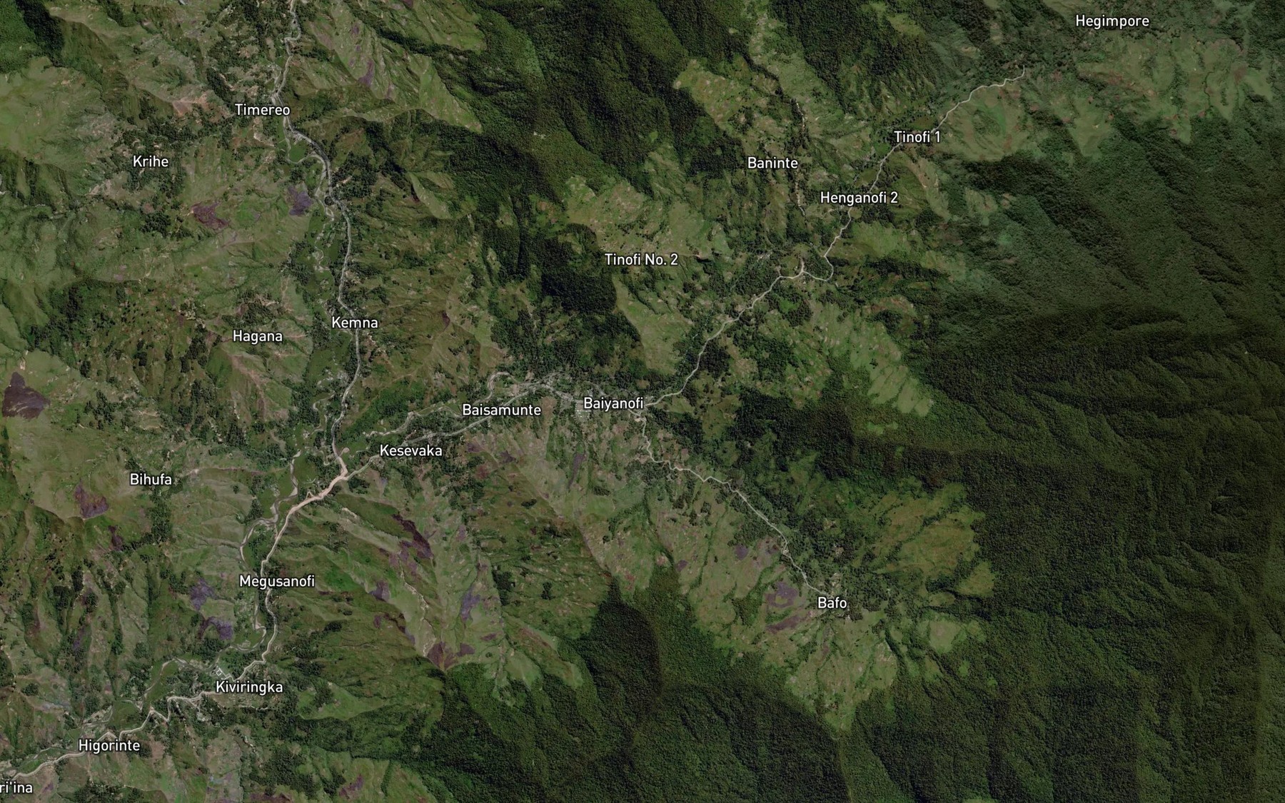 Satellite map of the Hagulagabi Creek
